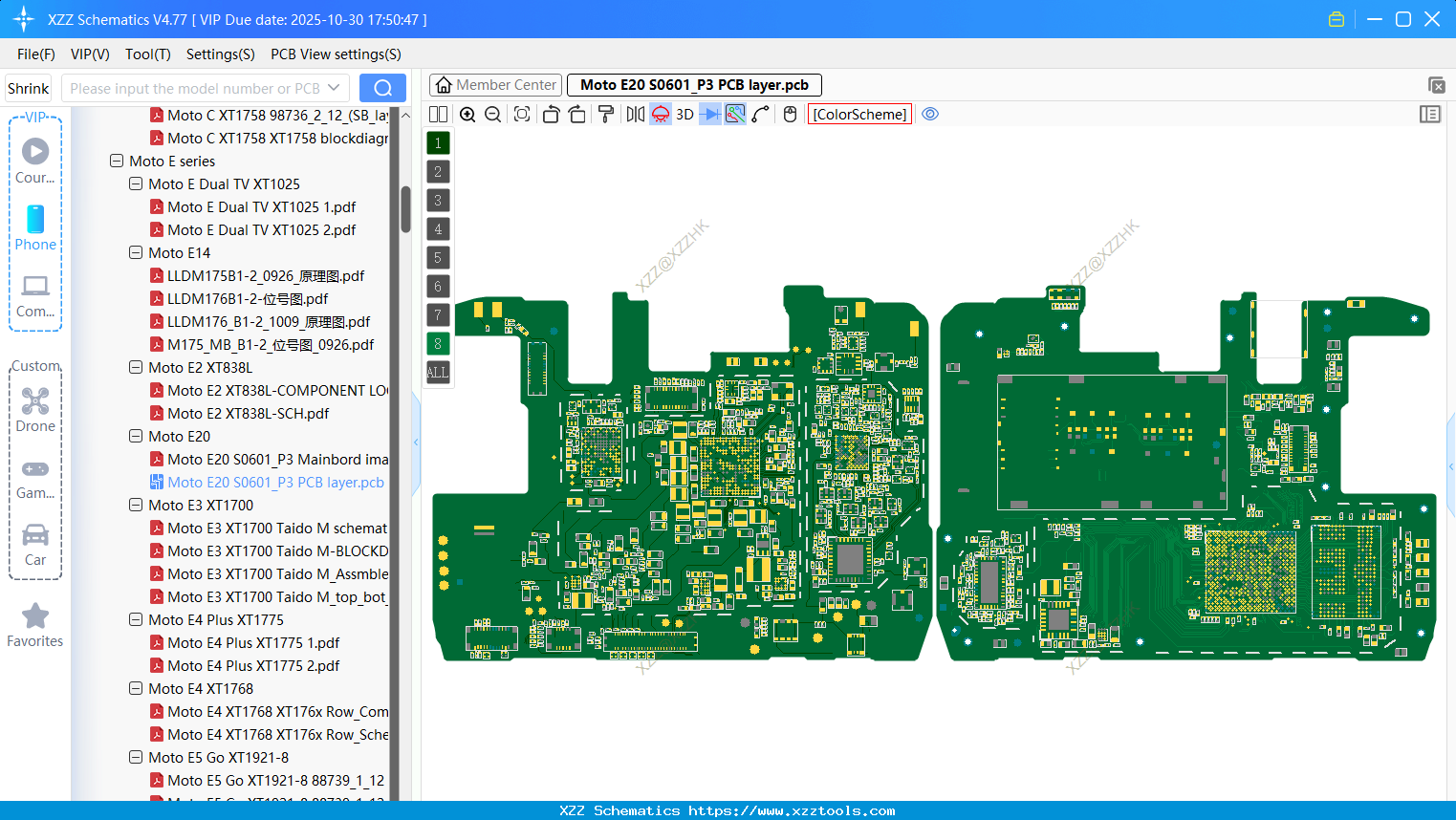 Motorola Moto E20 S0601_P3 PCB Layer